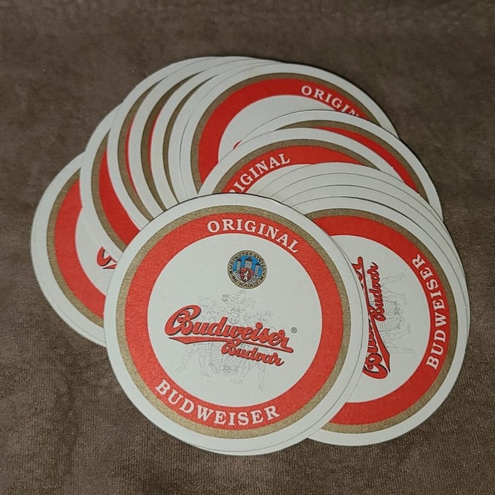vintage budweiser beer mats from germany